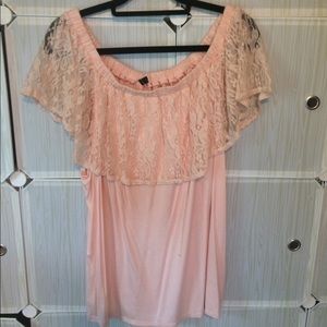 Loralette NWT Light pink off the shoulder top